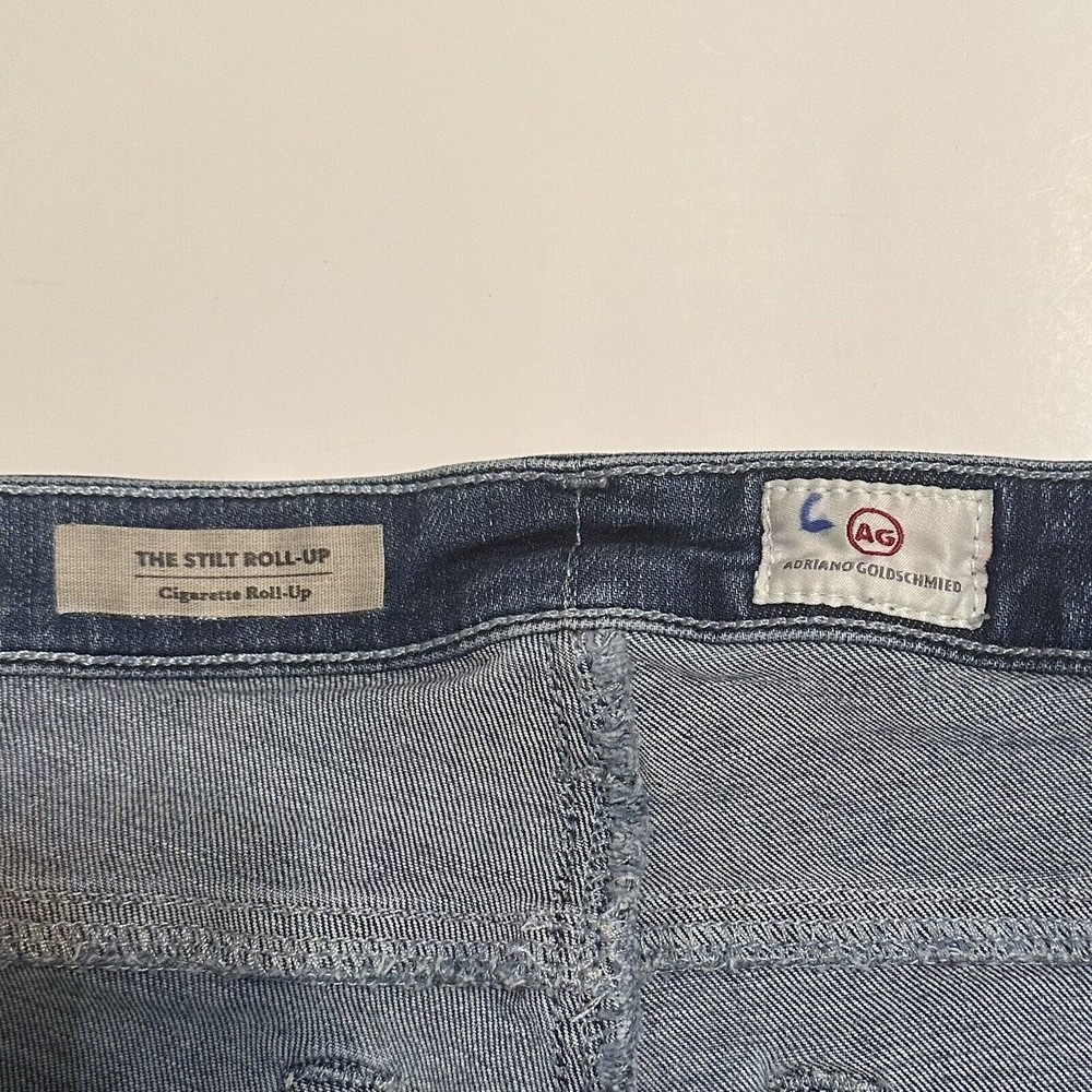 AG Adriano Goldschmied Women's Size 25 Blue Jeans The Stilt Roll Up Cigarette - Picture 9 of 10